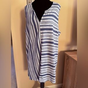J. Jill Navy and White Striped Tunic
